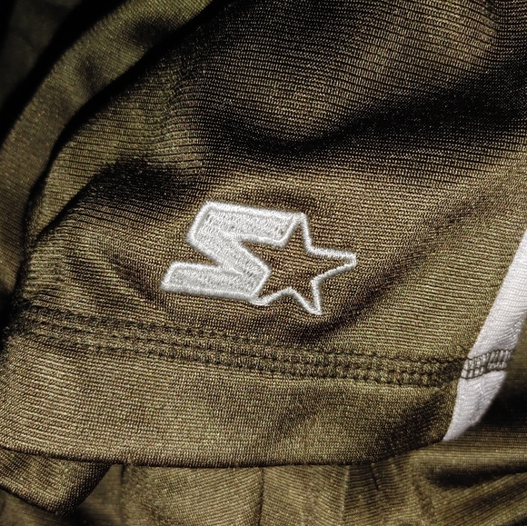 Starter Hoodie Mens L Green Zip Up Sweatshirt Embroidered Spellout Logo Sweater - Picture 4 of 4